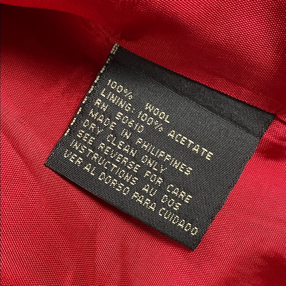 Kasper & Company ASL Vintage Wool Blazer/Suit Jacket | Fully Lined | Red - Picture 15 of 16